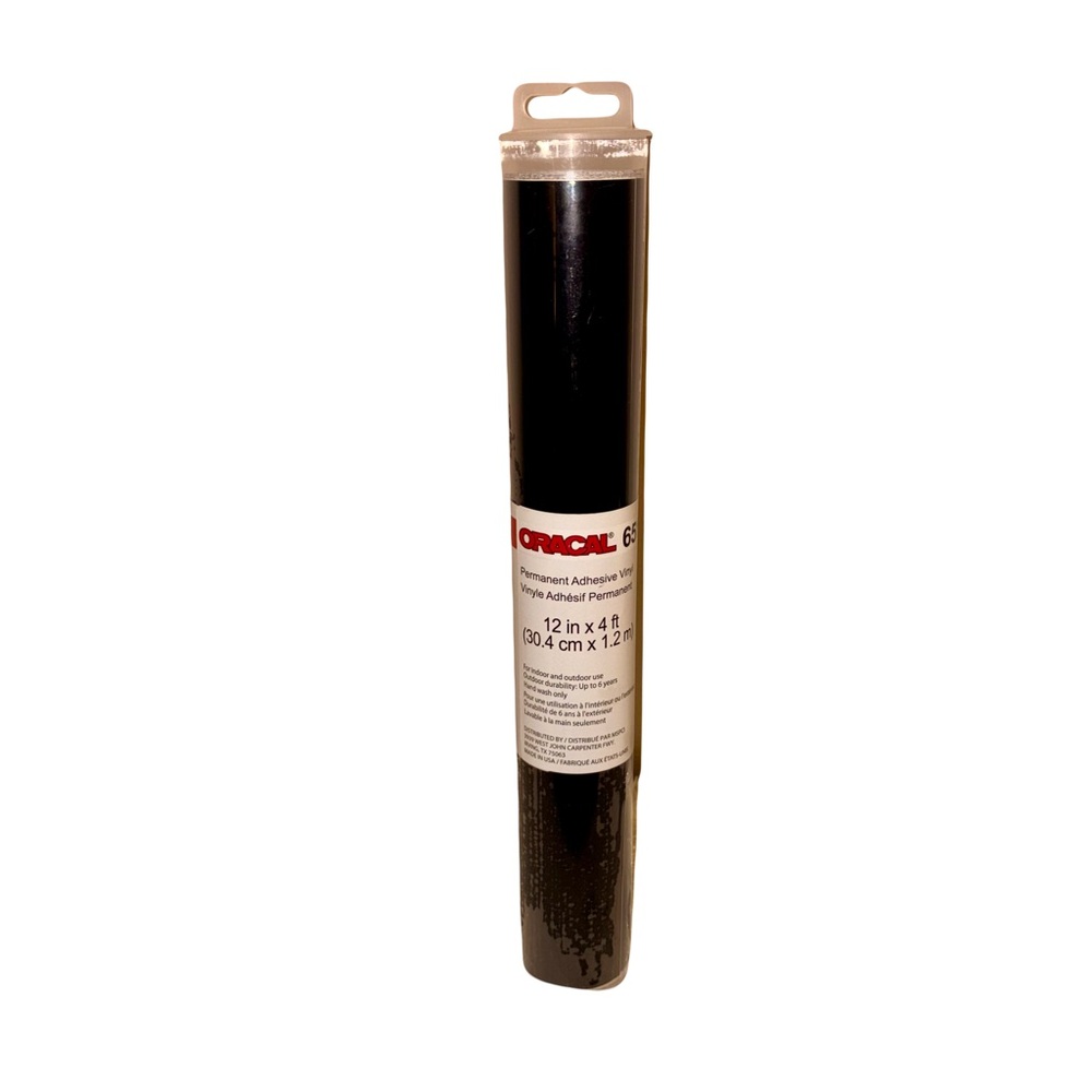 Oracal Black Adhesive Vinyl Roll 12inx4ft